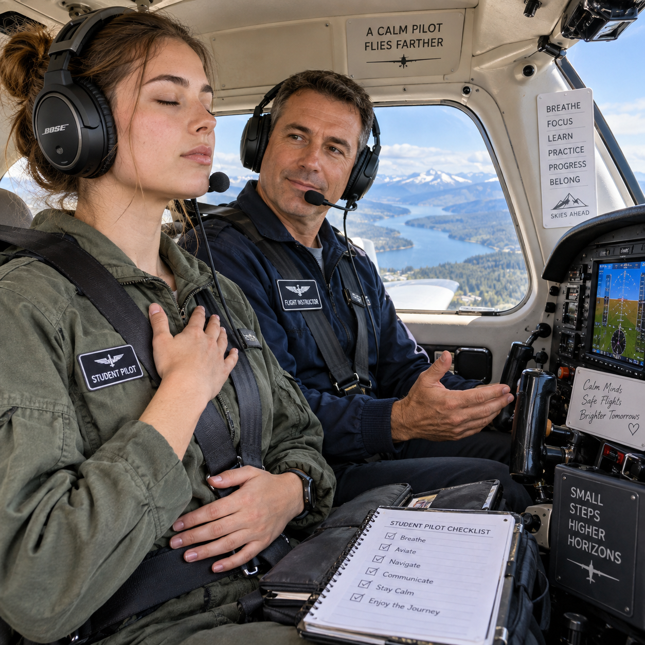 Cómo superar el miedo a volar durante las prácticas de vuelo